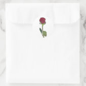 Sticker Rond Rose rouge (Sac)