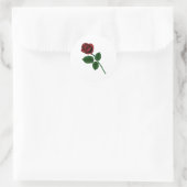 Sticker Rond Rose rouge (Sac)