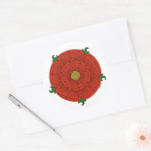 Sticker Rond Rose rouge de Lancaster (Enveloppe)