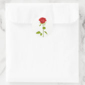 Sticker Rond Rose rouge fleurs de mariage Jardin Romantique (Sac)