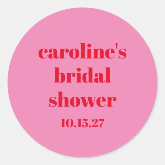 Sticker Rond Rose rouge gras Moderne et Amusant pour une Baby S (Devant)