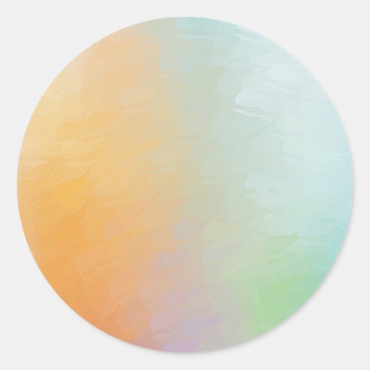Sticker Rond Rose Rouge Jaune Bleu Modèle Abstrait Vide (Devant)