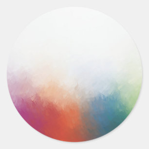 Sticker Rond Rose Rouge Jaune Orange Bleu Vert Personnalisé Col