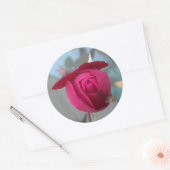 Sticker Rond Rose rouge romantique (Enveloppe)