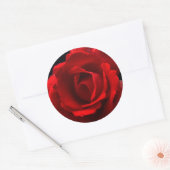 Sticker Rond Rose rouge stkcnm (Enveloppe)