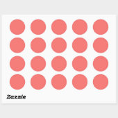 Sticker rond rose saumon (Feuille)