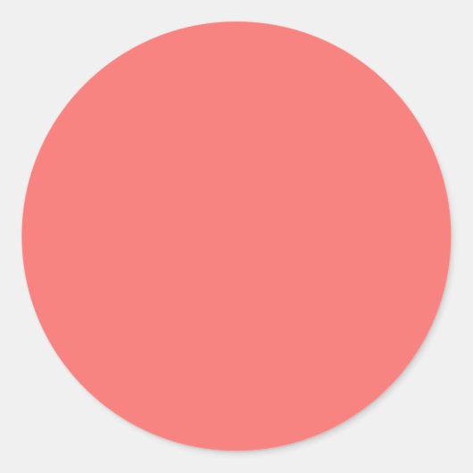Sticker rond rose saumon (Devant)