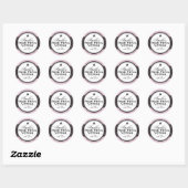 STICKER ROND ROSE | SAVON PERSONNALISÉ ET BÂTIMENT À BOUGIES (Feuille)