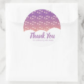 Sticker Rond Rose Stars Nuage Anniversaire Favoriser (Sac)