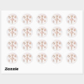 Sticker rond rose sucré Ballerina Classic (Feuille)