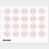 Sticker Rond Rose Sugar Pinkish personnalisé (Feuille)