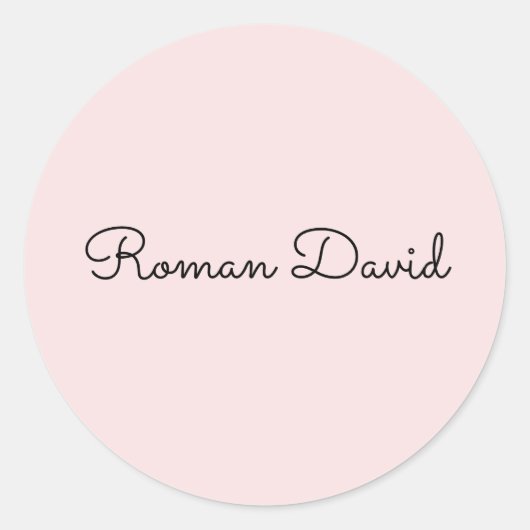 Sticker Rond Rose Sugar Pinkish personnalisé (Devant)