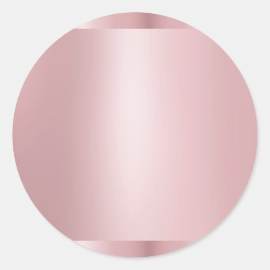 Sticker Rond Rose tendance Gold Blank moderne Elegant Modèle (Devant)