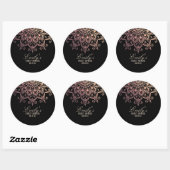 Sticker Rond Rose tendance Gold Mandala Sweet 16 (Feuille)