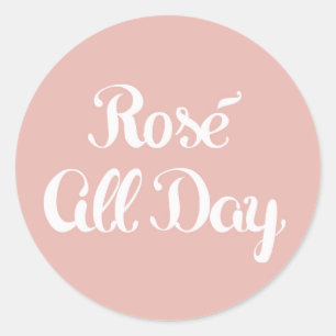 Sticker Rond Rose toute la journée