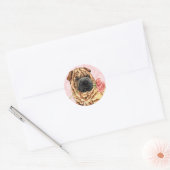 Sticker Rond Rose Valentin Shar-Pei (Enveloppe)