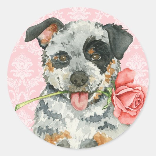 Sticker Rond Rose Valentine ACD (Devant)