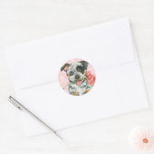 Sticker Rond Rose Valentine ACD (Enveloppe)
