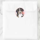Sticker Rond Rose Valentine Berner (Sac)