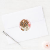 Sticker Rond Rose Valentine GSP (Enveloppe)