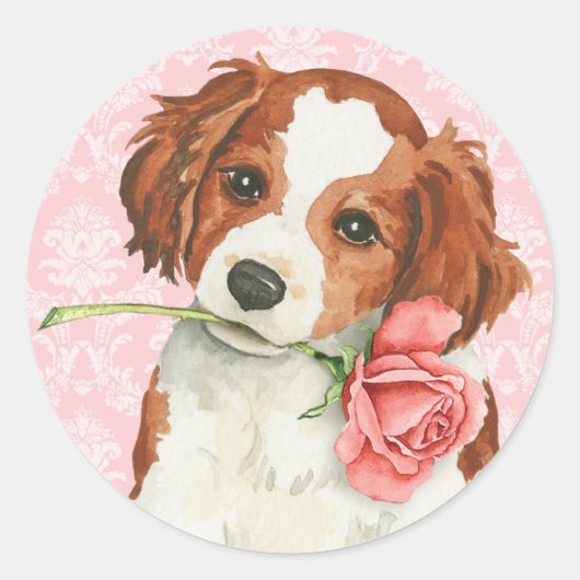 Sticker Rond Rose Valentine Kooiker (Devant)