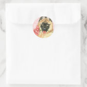 Sticker Rond Rose Valentine Tervuren (Sac)