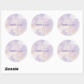 Sticker Rond Rose - Violet Saint-Valentin (Feuille)