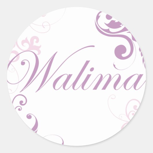 Sticker Rond rose walima (Devant)