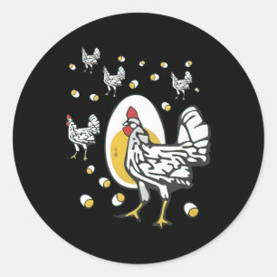 Sticker Rond Roseanne Poulet Roseanne Coq Et Oeufs