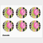 Sticker rond Rosebud Joy color (Feuille)