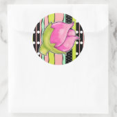 Sticker rond Rosebud Joy color (Sac)