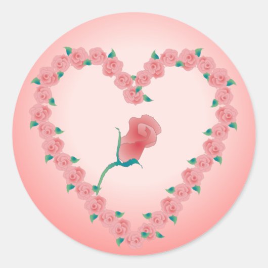 Sticker Rond ROSEBUD ROSE par SHARON SHARPE (Devant)