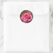 Sticker Rond Rosée rose baisée (Sac)