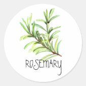 Sticker Rond Rosemaire d'herbe (Devant)