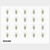 Sticker Rond Rosemary Herb Greenery Cuisine culinaire Vert chic (Feuille)