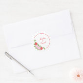 Sticker Rond Roses (Enveloppe)