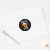 Sticker Rond Roses Are Red Blah Beer Funny Valentines Day Drink (Enveloppe)
