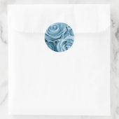 Sticker Rond Roses BÉBÉ BLEU - Sceau d'enveloppe Mariage (Sac)