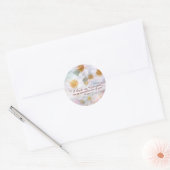 Sticker Rond Roses blanches (Enveloppe)