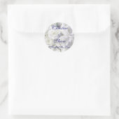 Sticker Rond Roses blanches (Sac)
