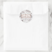 Sticker Rond Roses blanches Floral Rose Moderne Mariage élégant (Sac)