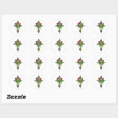 Sticker Rond roses croisés (Feuille)