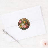 Sticker Rond Roses dans un vase par Aghate Pilon, Art Floral (Enveloppe)