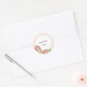 Sticker Rond Roses de lilas douces aquarelle (Enveloppe)