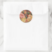 Sticker Rond Roses de Renoir Impressionist Painting (Sac)