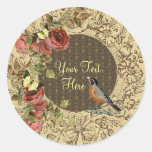 Sticker Rond Roses d'été