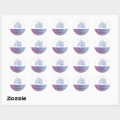 Sticker Rond Roses doux et papillons La gentillesse compte (Feuille)