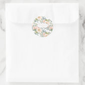 Sticker Rond Roses Élégantes Chic, Message de Motivation (Sac)