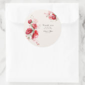Sticker Rond Roses en papier rouges et roses  (Sac)