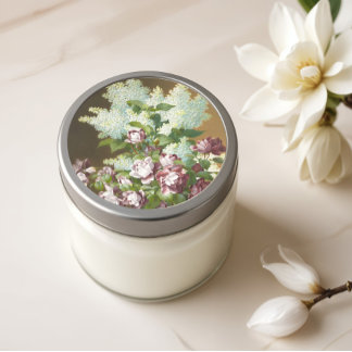 Sticker Rond Roses et Lilacs